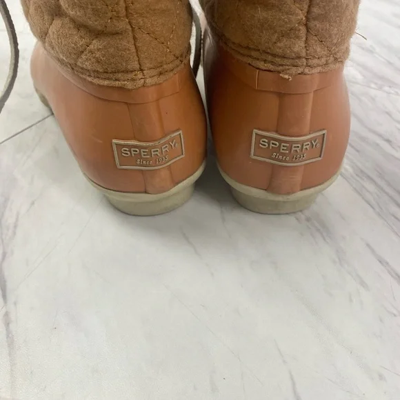 Sperry Women's Brown/Tan Waterproof Lace-Up Duck Boots - Picture 5 of 7